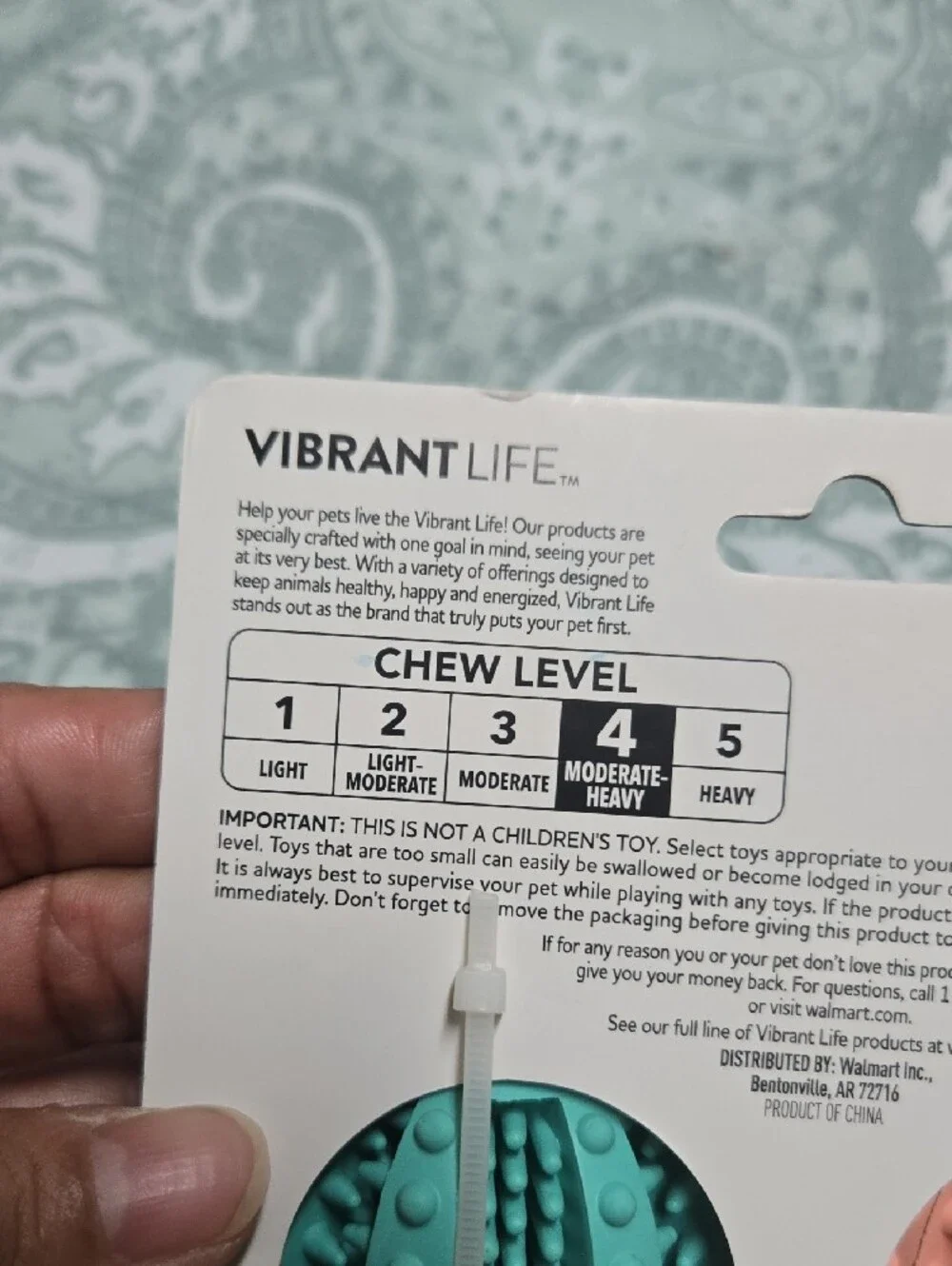 Vibrant Teal Textured Dental Ball - Vibrant Life